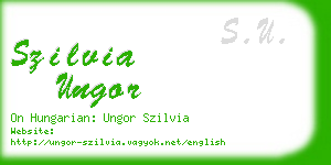 szilvia ungor business card